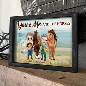 You & Me And The Horse, Horse Breeder Lover Poster Canvas Gift For Famer Couple - Poster & Canvas - GoDuckee