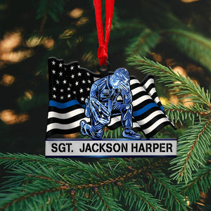 Police Honoring All Who Are Serving Or Passed Away - Personalized Christmas Ornament - Ornament - GoDuckee