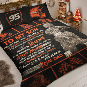 Motocross Personalized Quilt Bed Set - Quilts & Comforters - GoDuckee