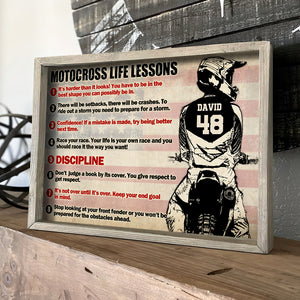 Personalized Motocross Canvas Print - Motocross Life Lessons - Poster & Canvas - GoDuckee