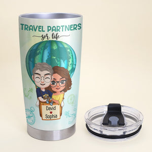 We Have Nothing To Lose And A World To See - Personalized Couple Tumbler - Gift For Couple - Tumbler Cup - GoDuckee