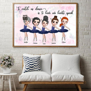 Personalized Ballerina Bestie Canvas Prints - To Watch Us Dance - Watercolor Floral Background - Poster & Canvas - GoDuckee