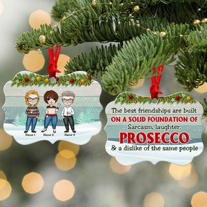 Best Friendships Foundation Is Prosecco - Personalized Friends Benelux Ornament - Christmas Gift for Best Friend - Ornament - GoDuckee