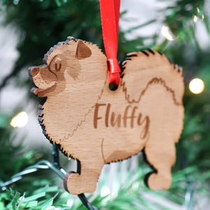 Chow Chow Personalized Christmas Dog Wood Ornament 01pjxx240822-16 - Ornament - GoDuckee