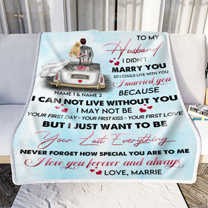 Personalized Young Couple Blanket - To My Husband - Happy Wedding - Blanket - GoDuckee