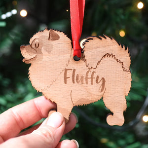 Chow Chow Personalized Christmas Dog Wood Ornament 01pjxx240822-16 - Ornament - GoDuckee