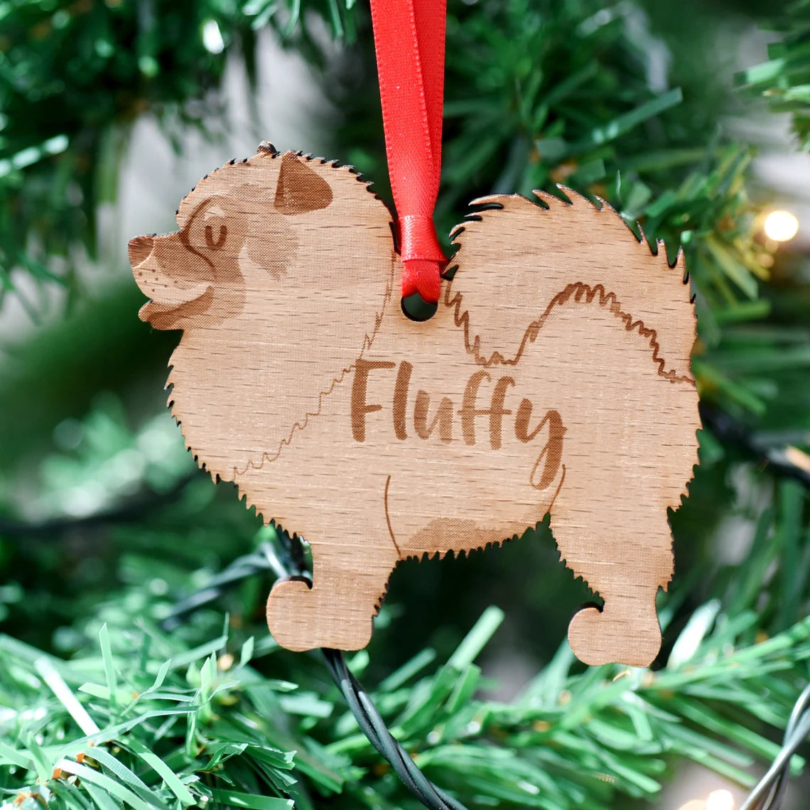 Chow Chow Personalized Christmas Dog Wood Ornament 01pjxx240822-16 - Ornament - GoDuckee