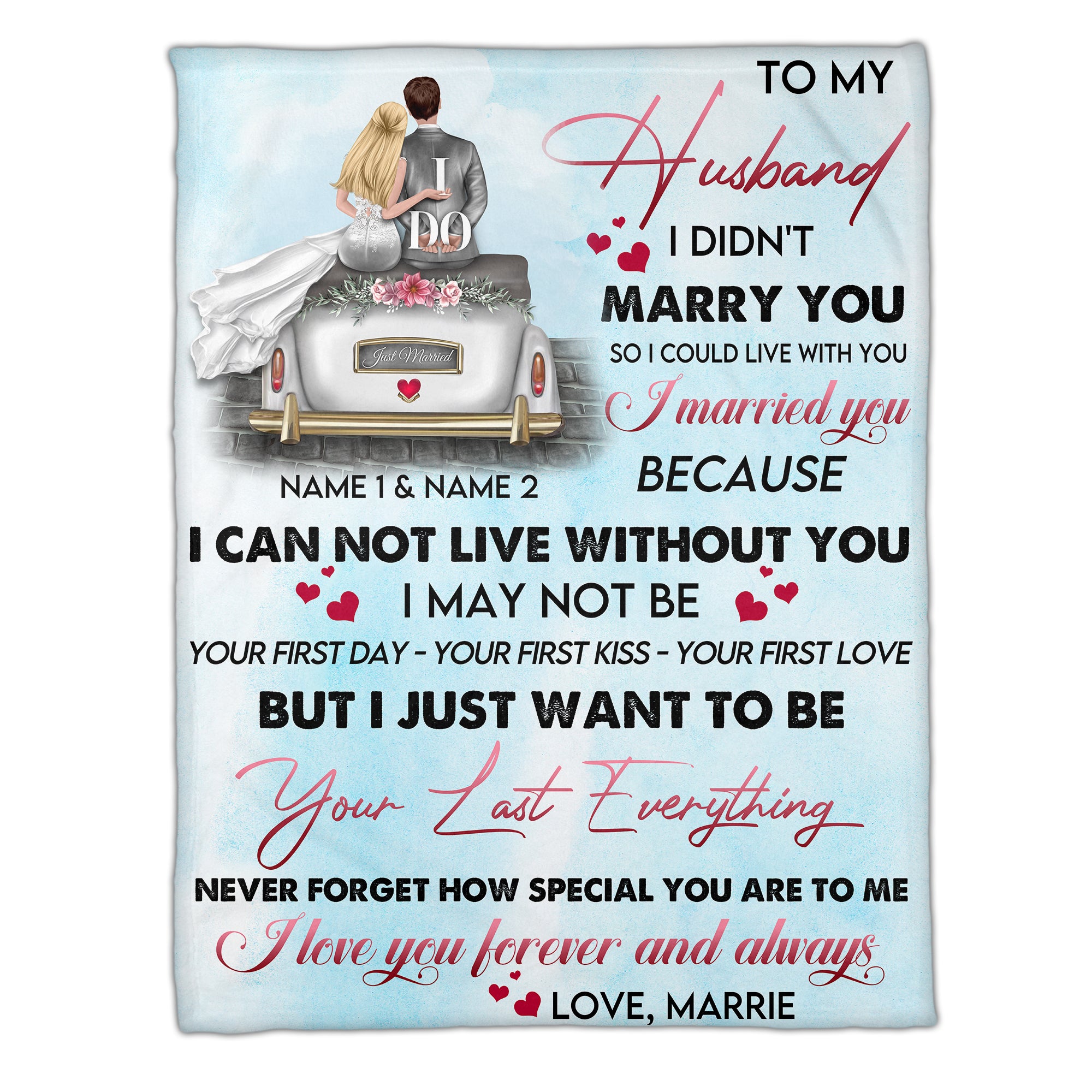 Personalized Young Couple Blanket - To My Husband - Happy Wedding - Blanket - GoDuckee