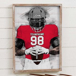 Football Player Canvas Poster - Poster & Canvas - GoDuckee