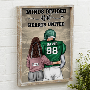 Minds Divided But Hearts United Personalized Canvas Print, Couple Gift-2BHHI080223 - Poster & Canvas - GoDuckee