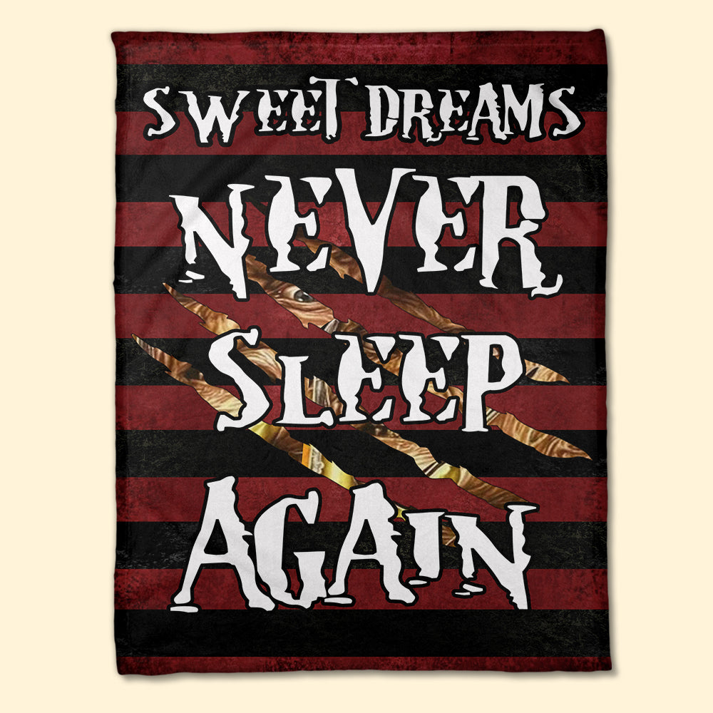 Sweet Dreams - Horror Blanket - Never Sleep Again - Freddy Krueger Sweater Pattern - Blanket - GoDuckee