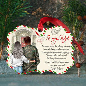 Veteran Couple I Love You I'll Be Home Soon Personalized Ornament - Ornament - GoDuckee