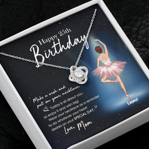 Ballet Happy Birthday - Personalized Message Card Jewelry Necklace - Jewelry - GoDuckee