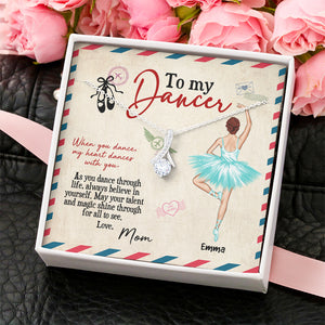 Ballet When You Dance My Heart Dances With You - Personalized Message Card Jewelry Necklace - Jewelry - GoDuckee