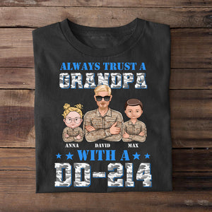 Always Trust A Dad, Personalized Veteran Shirt, Gift For Dad, Grandpa - Shirts - GoDuckee