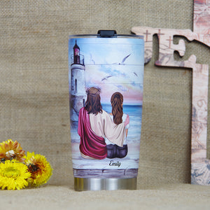 Personalized Jesus Tumbler Cup - Perhaps This Is The Moment For Which You Have Been Created - Tumbler Cup - GoDuckee