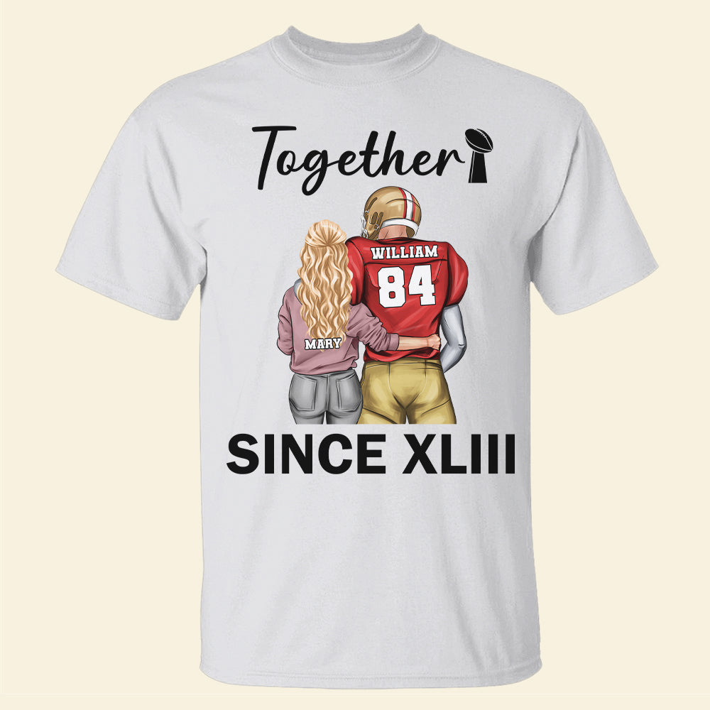 Personalized Football Couple Shirt, Gift For Couple - Shirts - GoDuckee