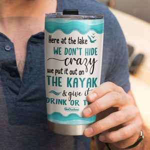 Personalized Kayaking Couple Tumbler - Day Drinking Squad - Tumbler Cup - GoDuckee