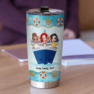 Life Is Better On A Cruise With Besties, Personalized Cruising Tumbler, Gift for Besties - Tumbler Cup - GoDuckee