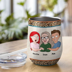 Proud Mother Of A Few Dumb*ss Kids TZ-JBEG-03qhhn120423hh Personalized Wine Tumbler - Wine Tumbler - GoDuckee