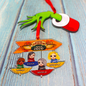 Making Friends Umbrella Personalized Special Hand Holding Ornament, Christmas Gift For Friends - Ornament - GoDuckee