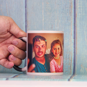 Funny Dad and Daughter Custom Photo Magic Mug Gift For Family - Magic Mug - GoDuckee