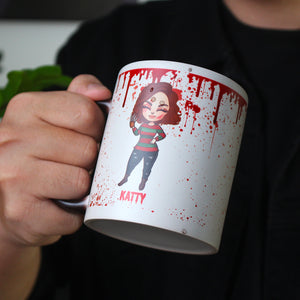 Blood Stains Are Red Ultraviolet Lights Are Blue Personalized Horror Magic Mug Gift For Her - Magic Mug - GoDuckee