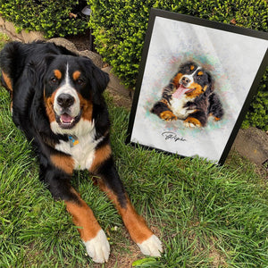 Watercolor Art - Custom Pet Photo Poster - Poster & Canvas - GoDuckee