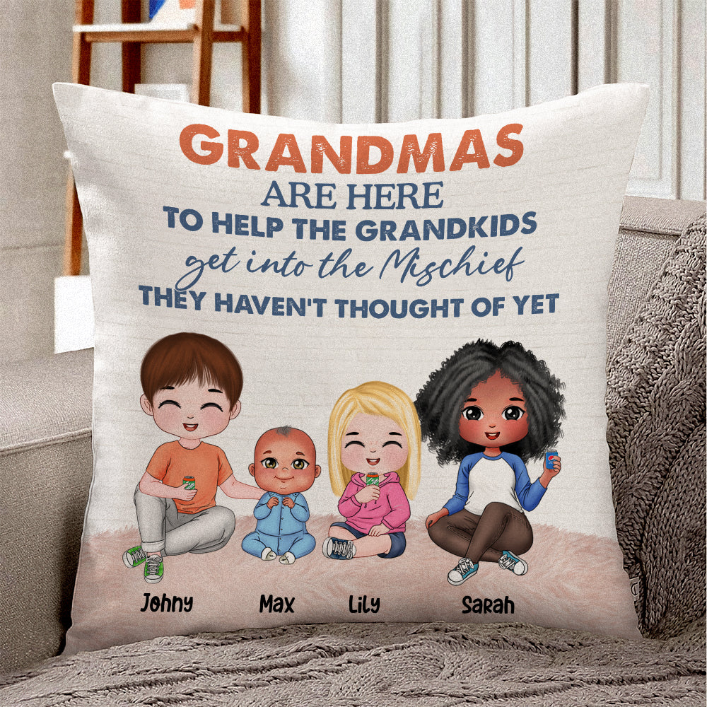 Personalized Grandma Pillow, To Help The Grandkids Get Into The Mischief - Pillow - GoDuckee