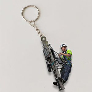 Lineman - Personalized Flat Car Ornament and Keychain - Ornament - GoDuckee