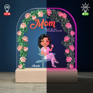 Mom Thank You For Everything You Do- Gift For Mother-Personalized Led Light-Mother's Day Led Light - Led Night Light - GoDuckee