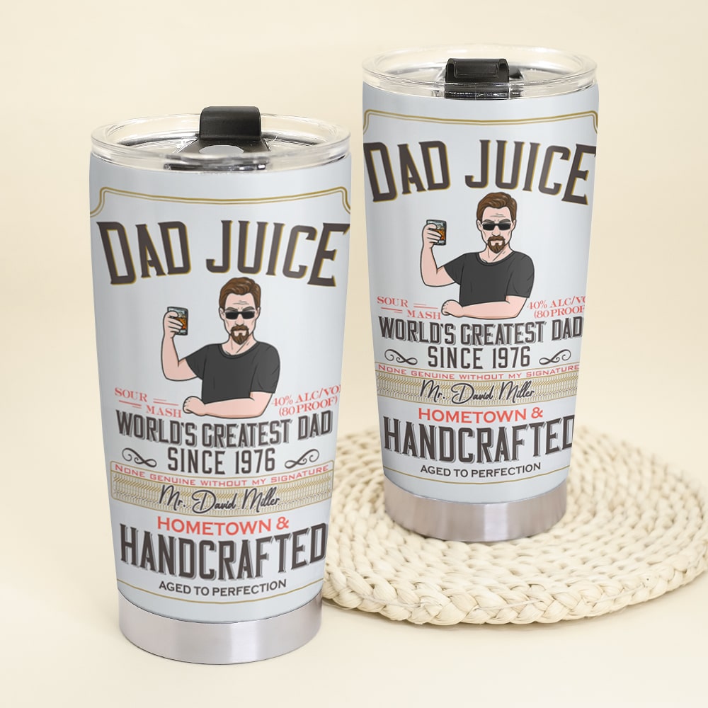 World's Greatest Dad Personalized Jim Beam Dad Tumbler Cup Gift For Dad - Tumbler Cup - GoDuckee