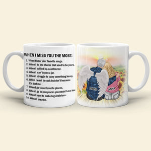 When I Miss You The Most Personalized Heaven Mug Gift For Wife - Coffee Mug - GoDuckee