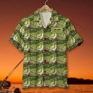 Custom Fishing Theme Hawaiian Shirt - Fishing Lake Collection - Hawaiian Shirts - GoDuckee