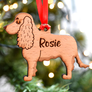 Cocker Spaniel Personalized Christmas Dog Wood Ornament 01pjxx240822-18 - Ornament - GoDuckee