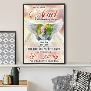 Custom Memories Of Husband/Dad Photo Poster - Always In My Hear - Poster & Canvas - GoDuckee