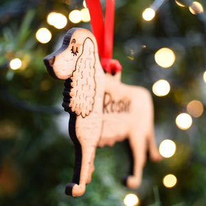 Cocker Spaniel Personalized Christmas Dog Wood Ornament 01pjxx240822-18 - Ornament - GoDuckee