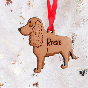 Cocker Spaniel Personalized Christmas Dog Wood Ornament 01pjxx240822-18 - Ornament - GoDuckee