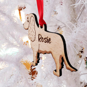 Cocker Spaniel Personalized Christmas Dog Wood Ornament 01pjxx240822-18 - Ornament - GoDuckee