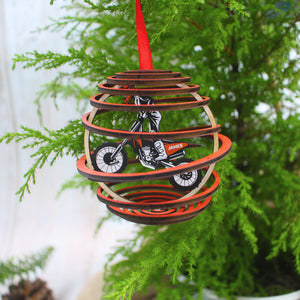 Personalized Motocross 3D Dual Spiral Ornament, Custom Name And Number, Christmas Gift For Motocross Lovers - Ornament - GoDuckee
