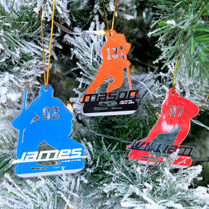 Personalized Hockey Ornament, Christmas Tree Decor, Gift For Hockey Lovers - Ornament - GoDuckee