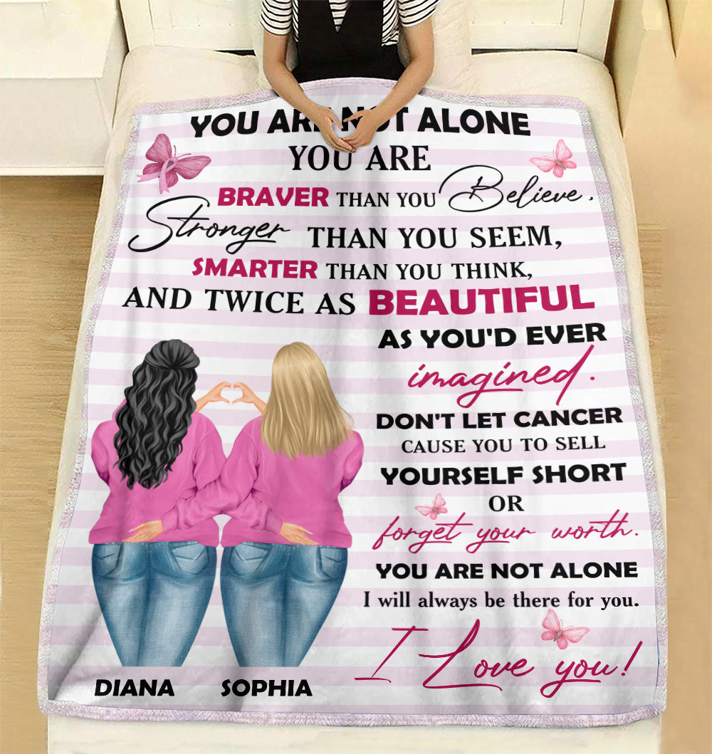 Dear Mom I Know You Didn't Choose To Fight Breast Cancer Blanket