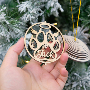 Christmas Dog/ Cat Paw Personalized 3D Ornament, Christmas Tree Decor for Pet Lovers - Ornament - GoDuckee