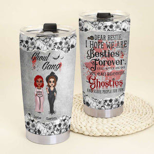 Ghoul Gang Besties Ghosties Forever, Personalized Witch Friends Tumbler - Tumbler Cup - GoDuckee