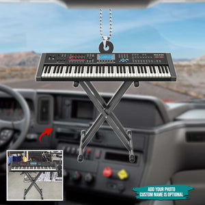 Piano Personalized Flat Car Ornament - Ornament - GoDuckee