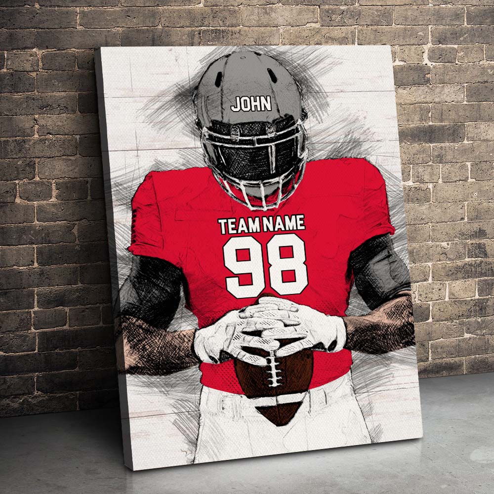 Football Player Canvas Poster - Poster & Canvas - GoDuckee