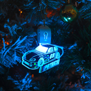 Personalized Led Acrylic Custom Shape Ornament, Christmas Gift For Racers - Ornament - GoDuckee