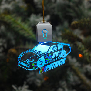 Personalized Led Acrylic Custom Shape Ornament, Christmas Gift For Racers - Ornament - GoDuckee