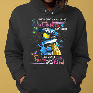 Motocross Girls That Like Racing And Dirt Bikes Are A Race Gift From God Personalized Shirts - Shirts - GoDuckee