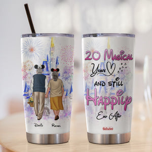 Old Couple 20 Magical Years And Still Happily Ever After Personalized Tumbler Cup Gift For Couple - Tumbler Cup - GoDuckee